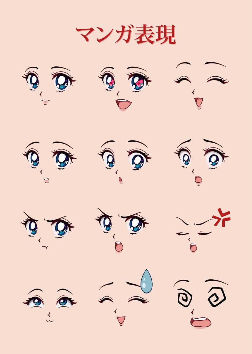 Pin on Anime expression face
