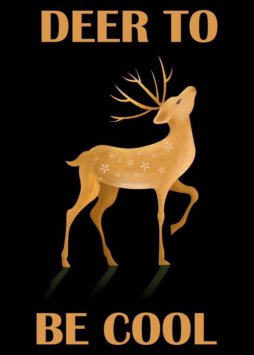 'Deer Animal Quotes' Poster, picture, metal print, paint by Max Ronn ...