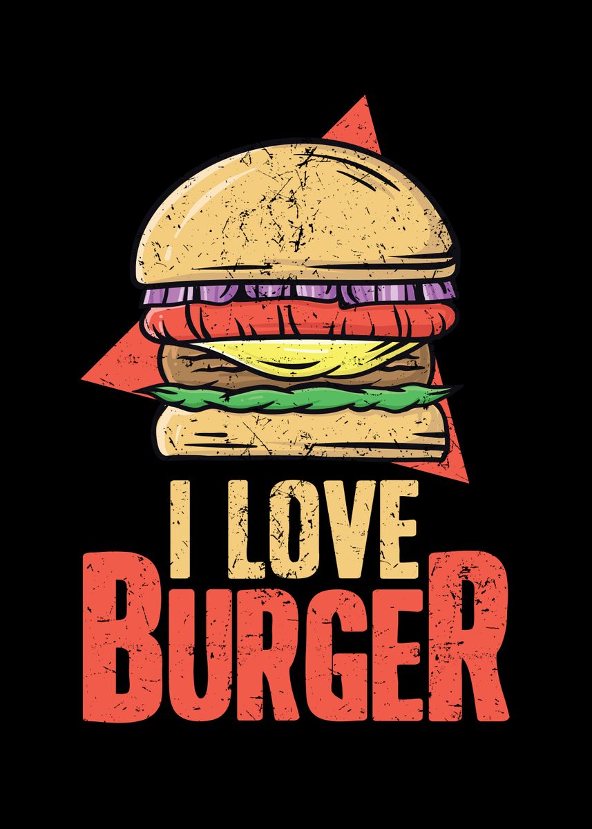 'Burger Hamburger Cheesebur' Poster, picture, metal print, paint by ...