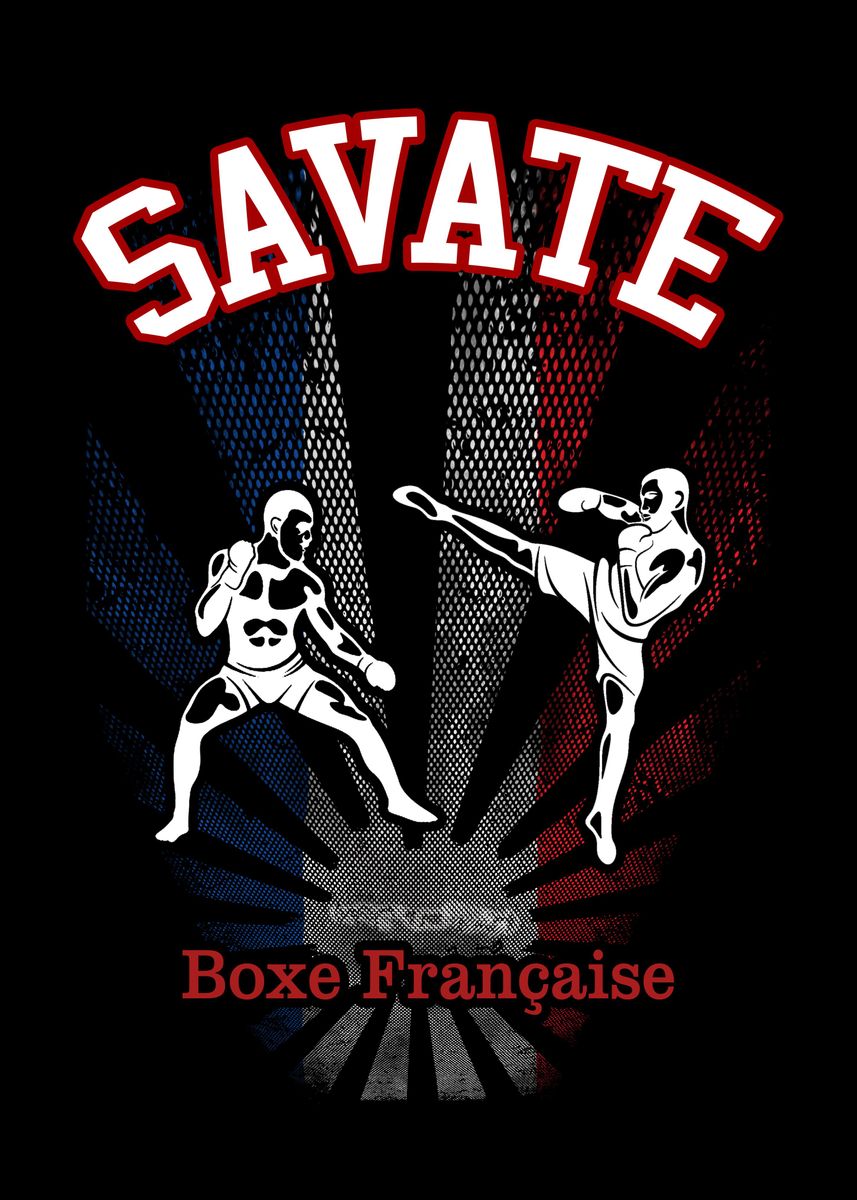 'Savate Boxing' Poster by М Dam Displate