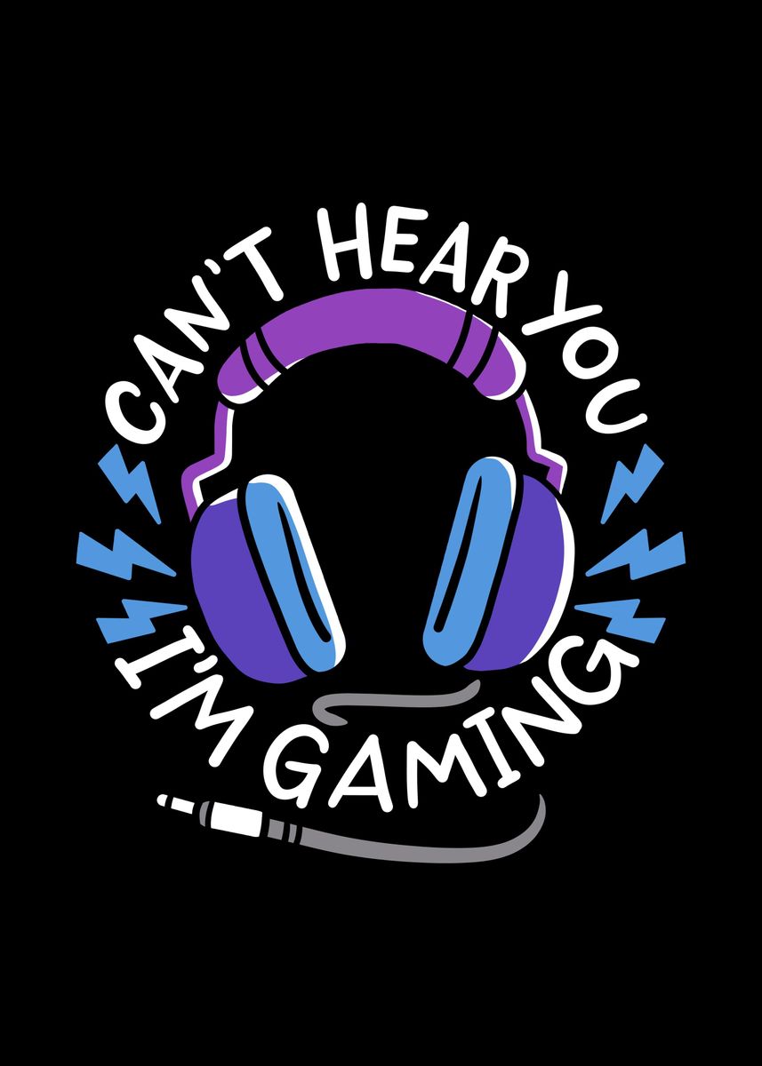 'Gaming Gamer Headset' Poster, picture, metal print, paint by Mealla ...