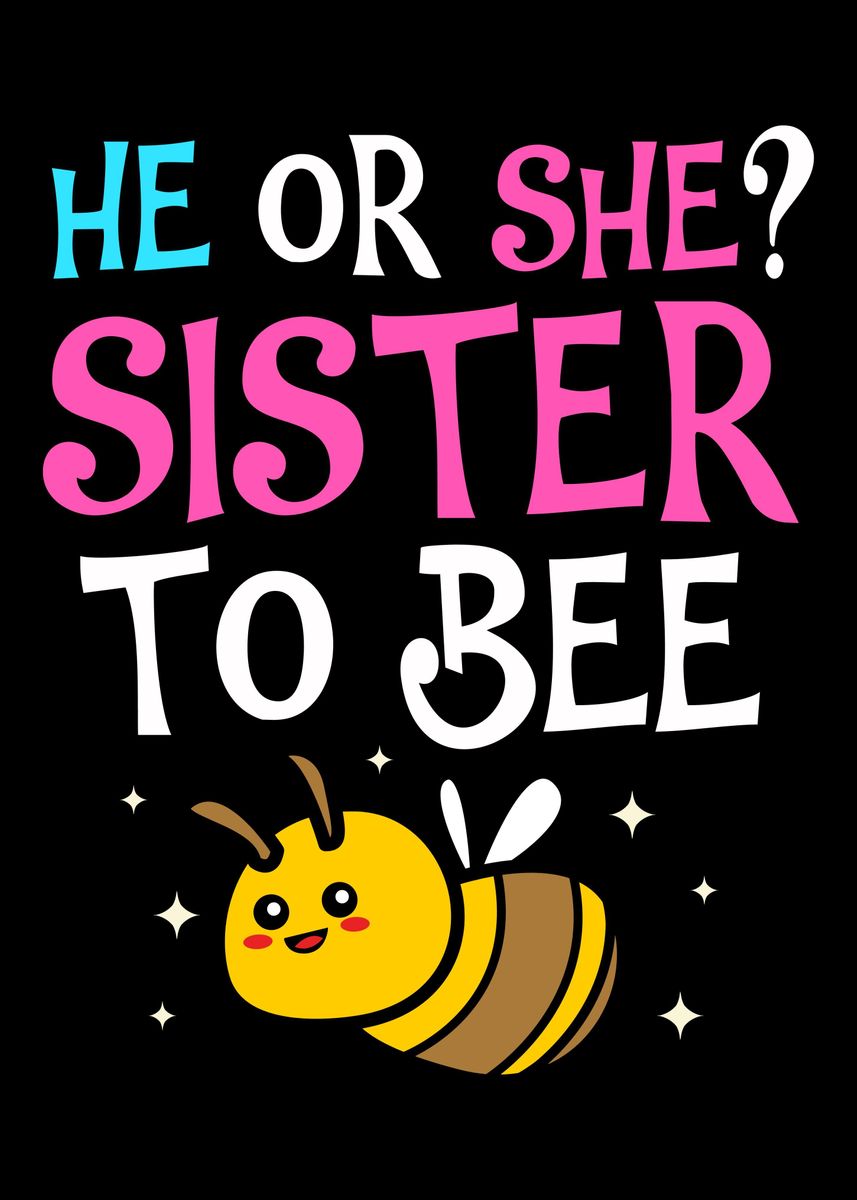 'Gender Reveal He Or She' Poster, picture, metal print, paint by ...