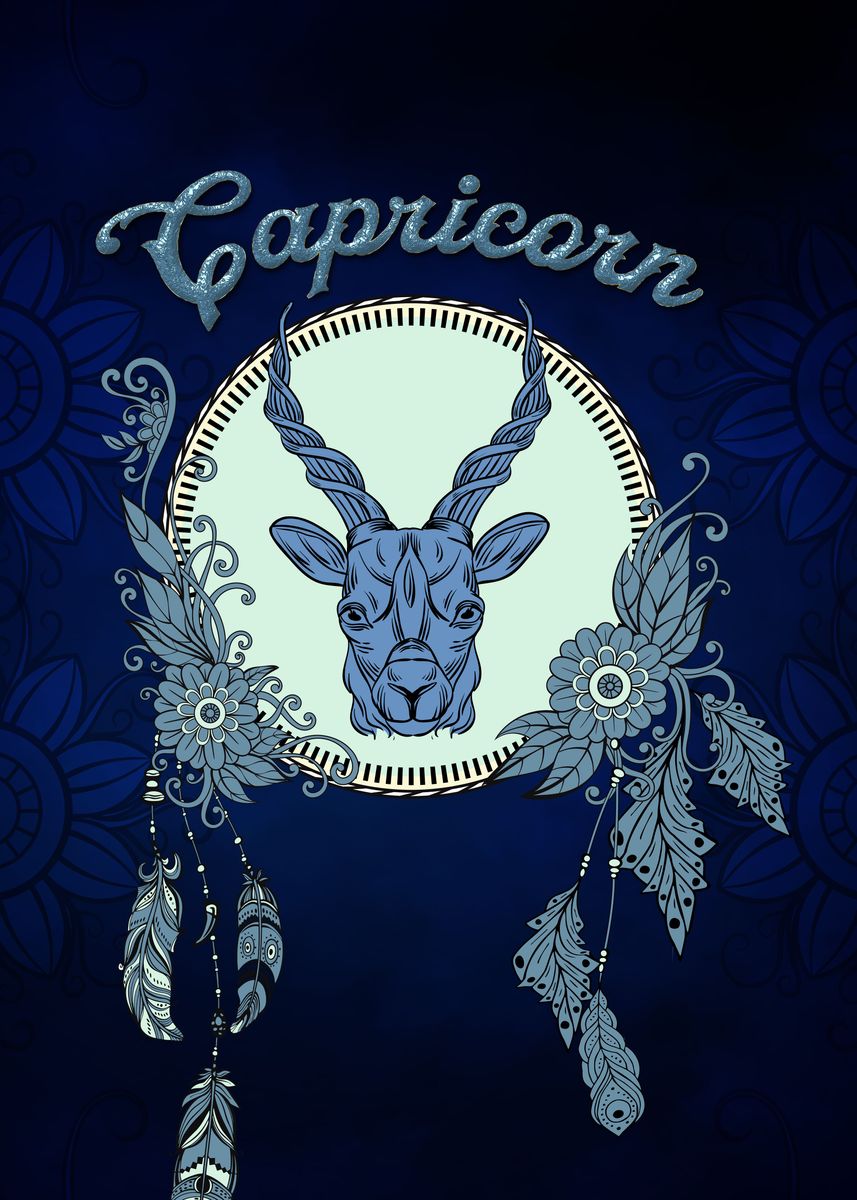 'Zodiac sign capricorn' Poster by Heike Köhnen | Displate