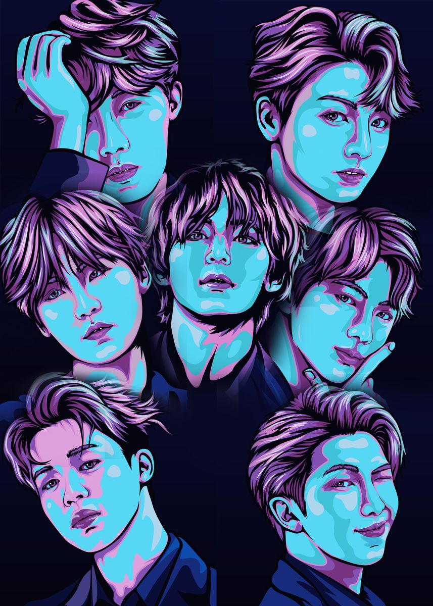 'kpop Idol pop art portrait' Poster by vector heroes | Displate