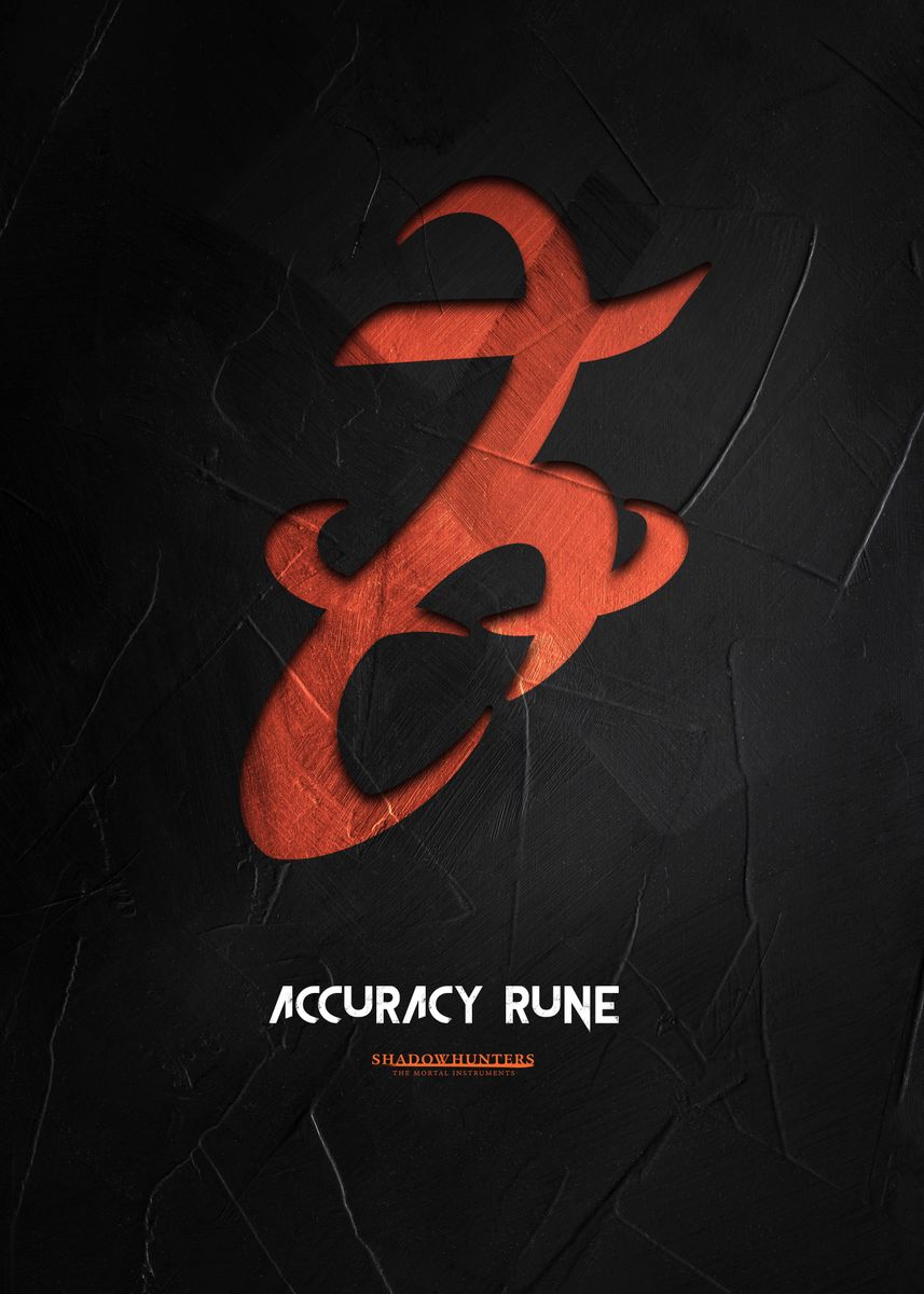 'The Accuracy Rune' Poster, picture, metal print, paint by Aaki | Displate