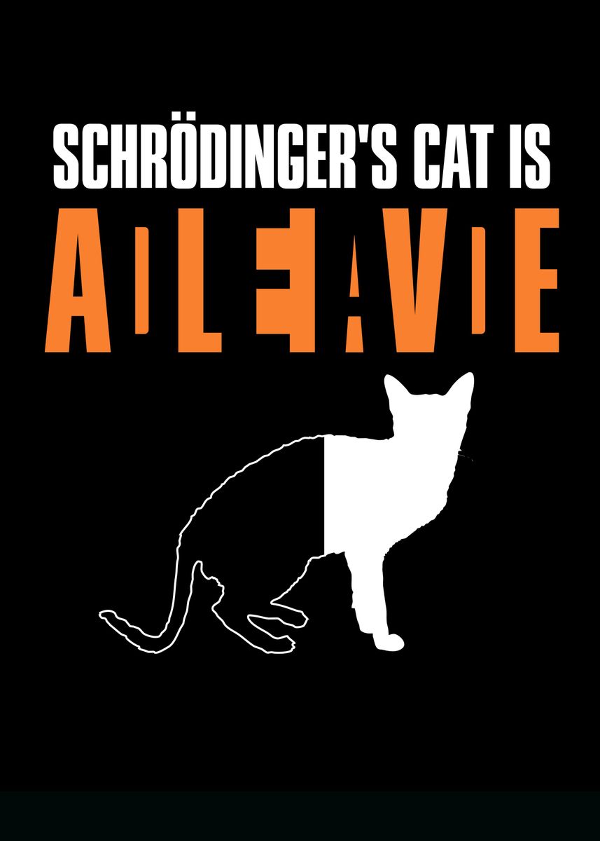  schroedingers cat poster picture metal print paint by andrea