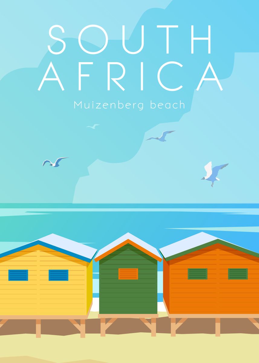 'South Africa Travel Poster' Poster by Five Senses Art Displate