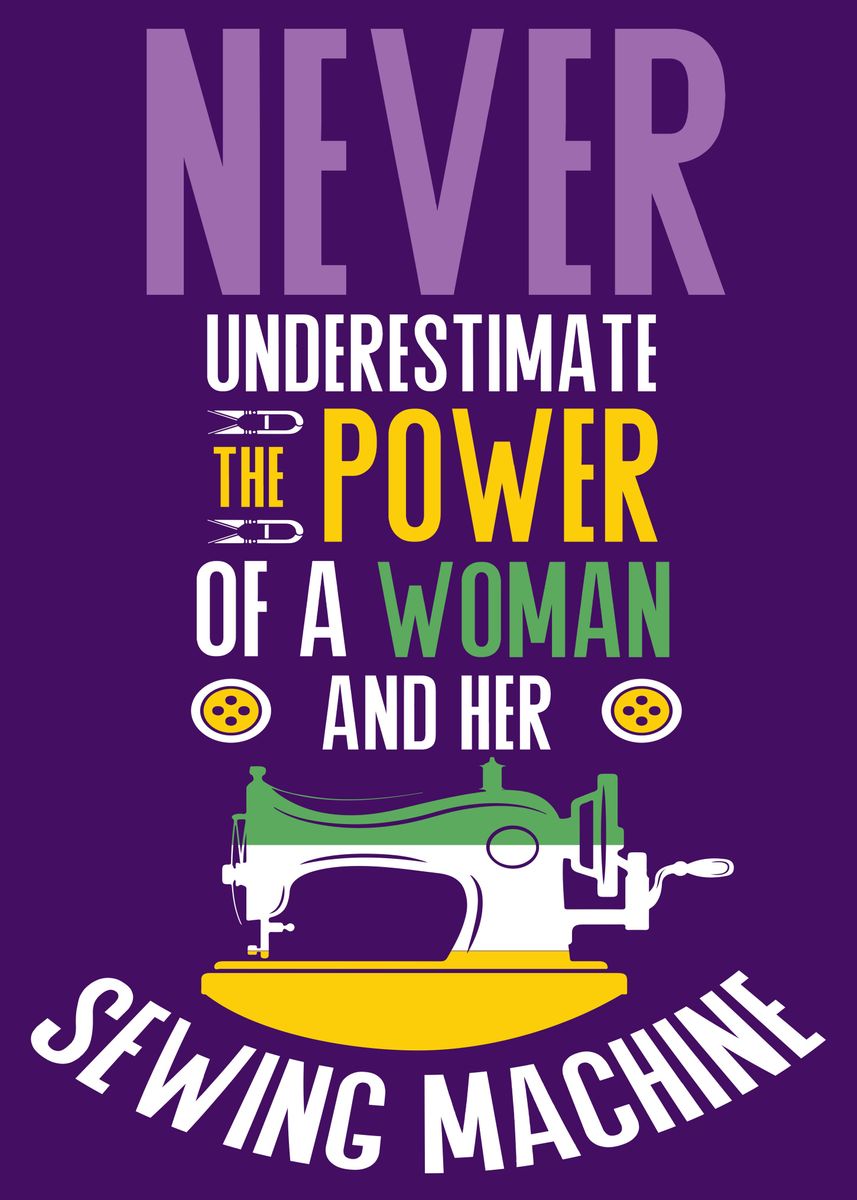 'Funny Sewing Pun' Poster by Sabine Langer Displate