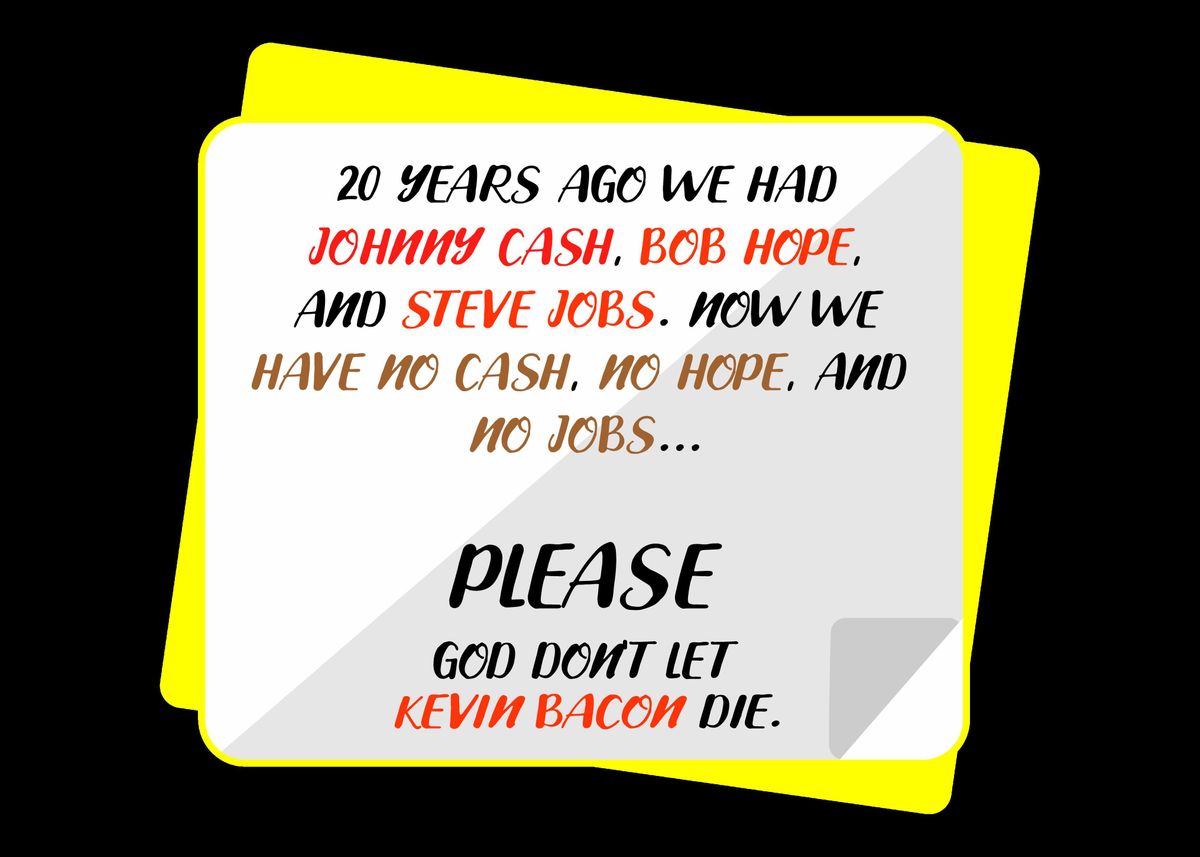 'Cash Hope Jobs Bacon Joker' Poster by Powdertoastman Displate