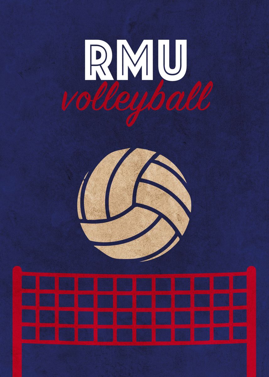 'RMU College Volleyball' Poster by Design Turnpike | Displate