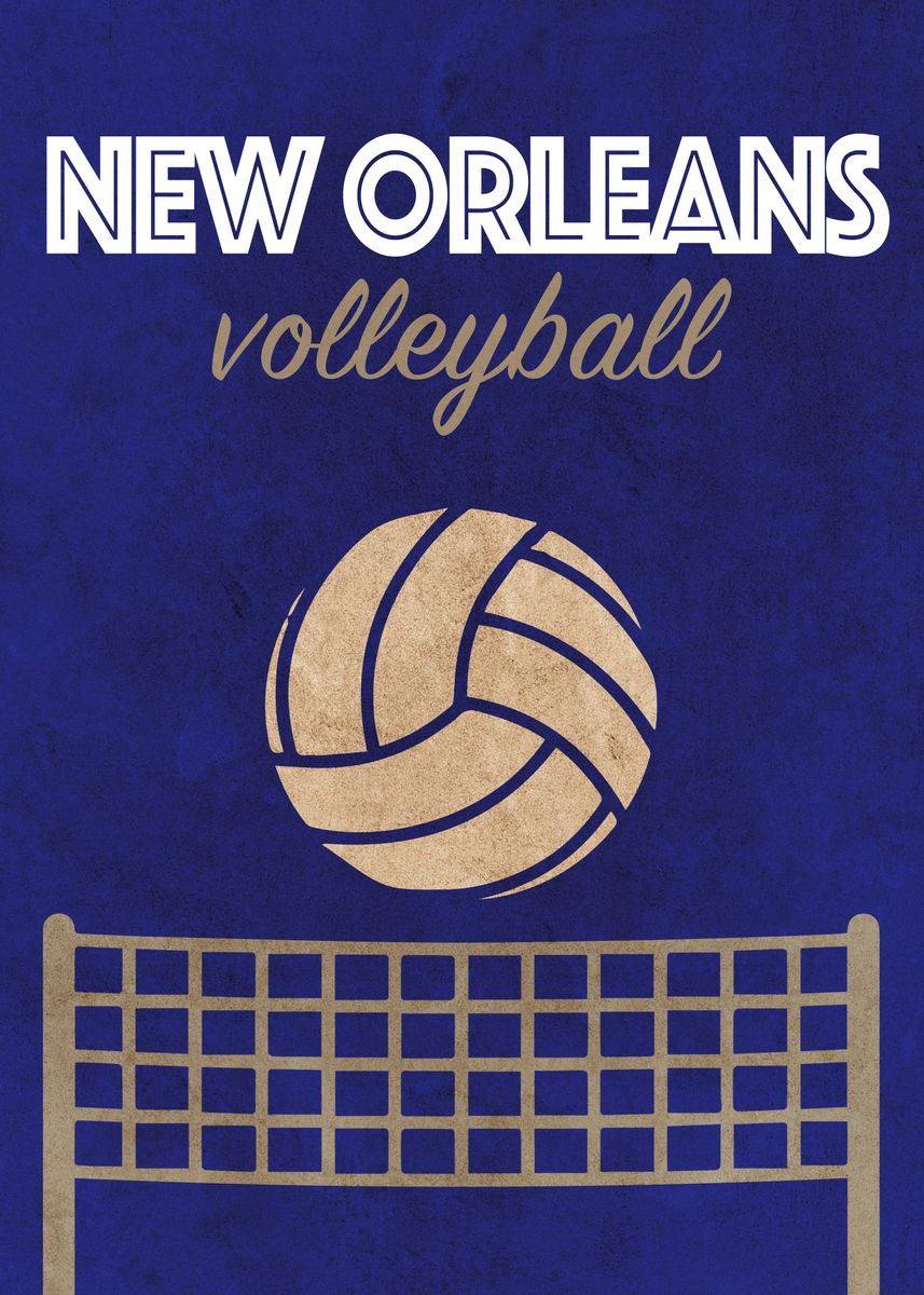 'New Orleans Volleyball ' Poster by Design Turnpike Displate