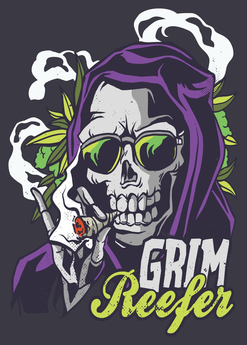 'GRIM REEFER' Poster by Bombdesign | Displate