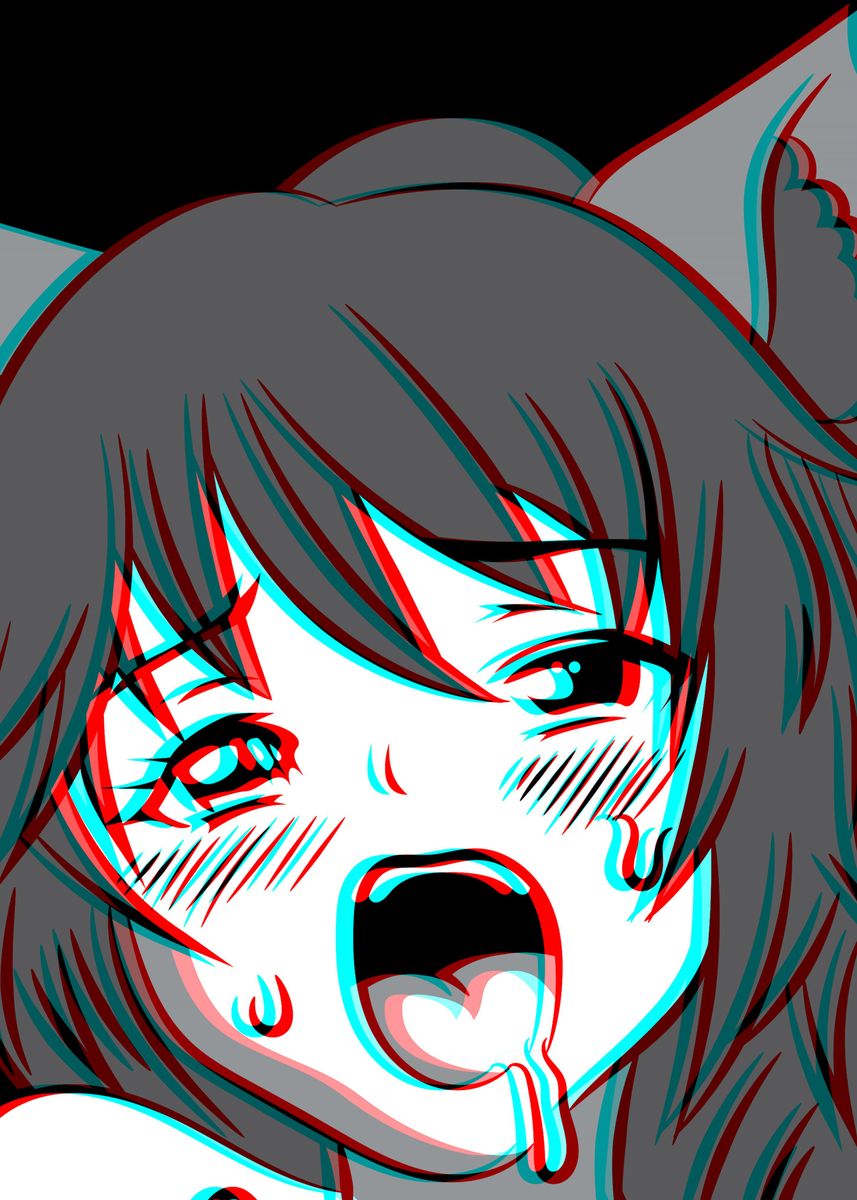 Ahegao Face Anime Girl Poster By Aestheticalex Displate