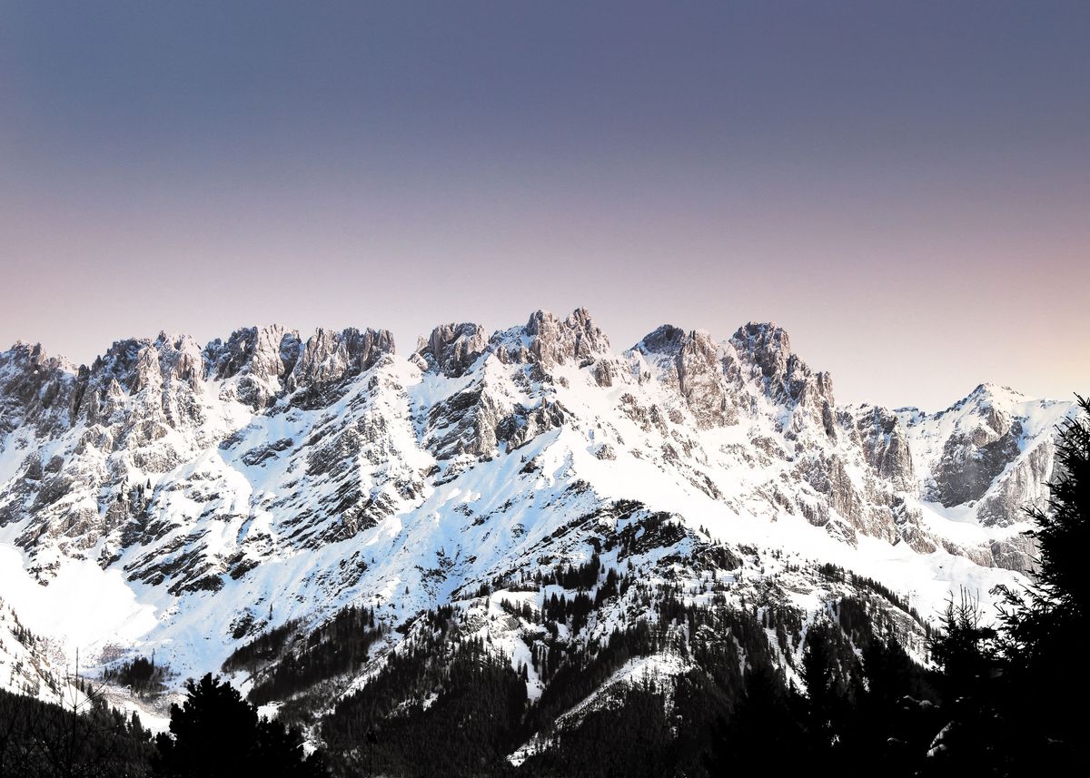 Snow capped mountains