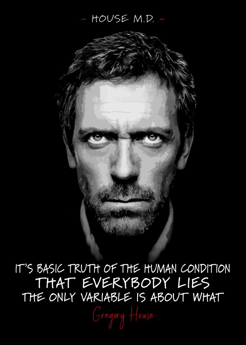 'Gregory House' Poster, picture, metal print, paint by DesignerMind ...