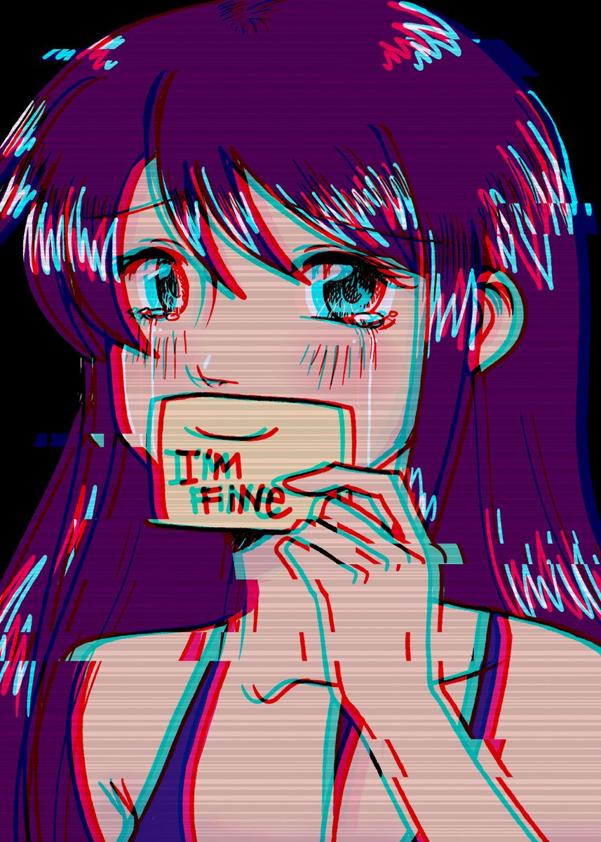 Aesthetic Anime Girl Pfp ,SAD JAPANESE ANIME AESTHETIC | Poster