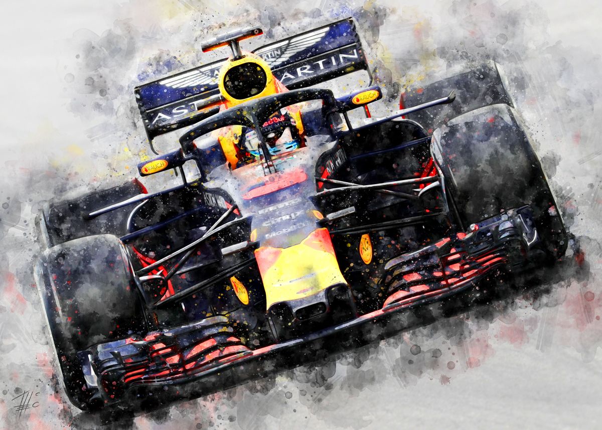 Paint drive. Racing Art на холсте. Daniel Ricciardo Art. Ассолюто рейсинг картины.