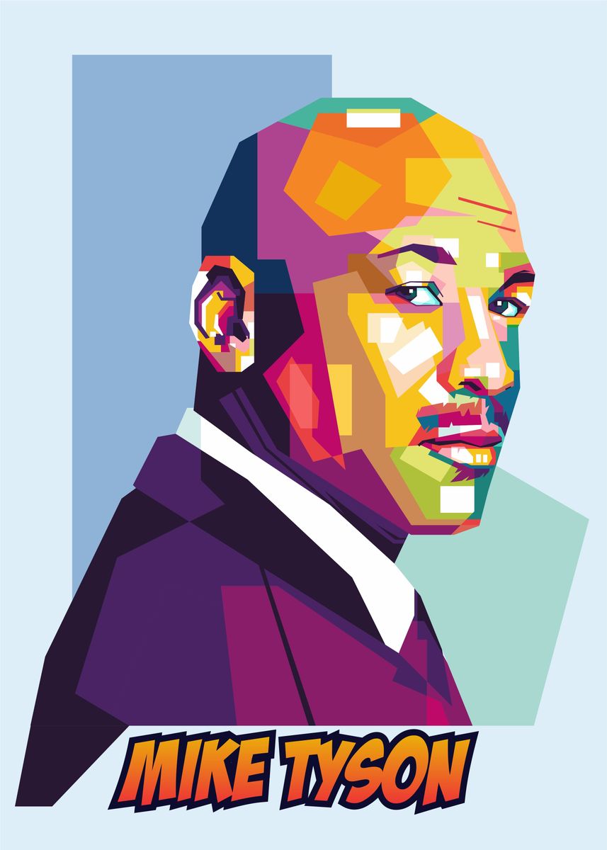 'Mike Tyson' Poster by Wpap Artist | Displate