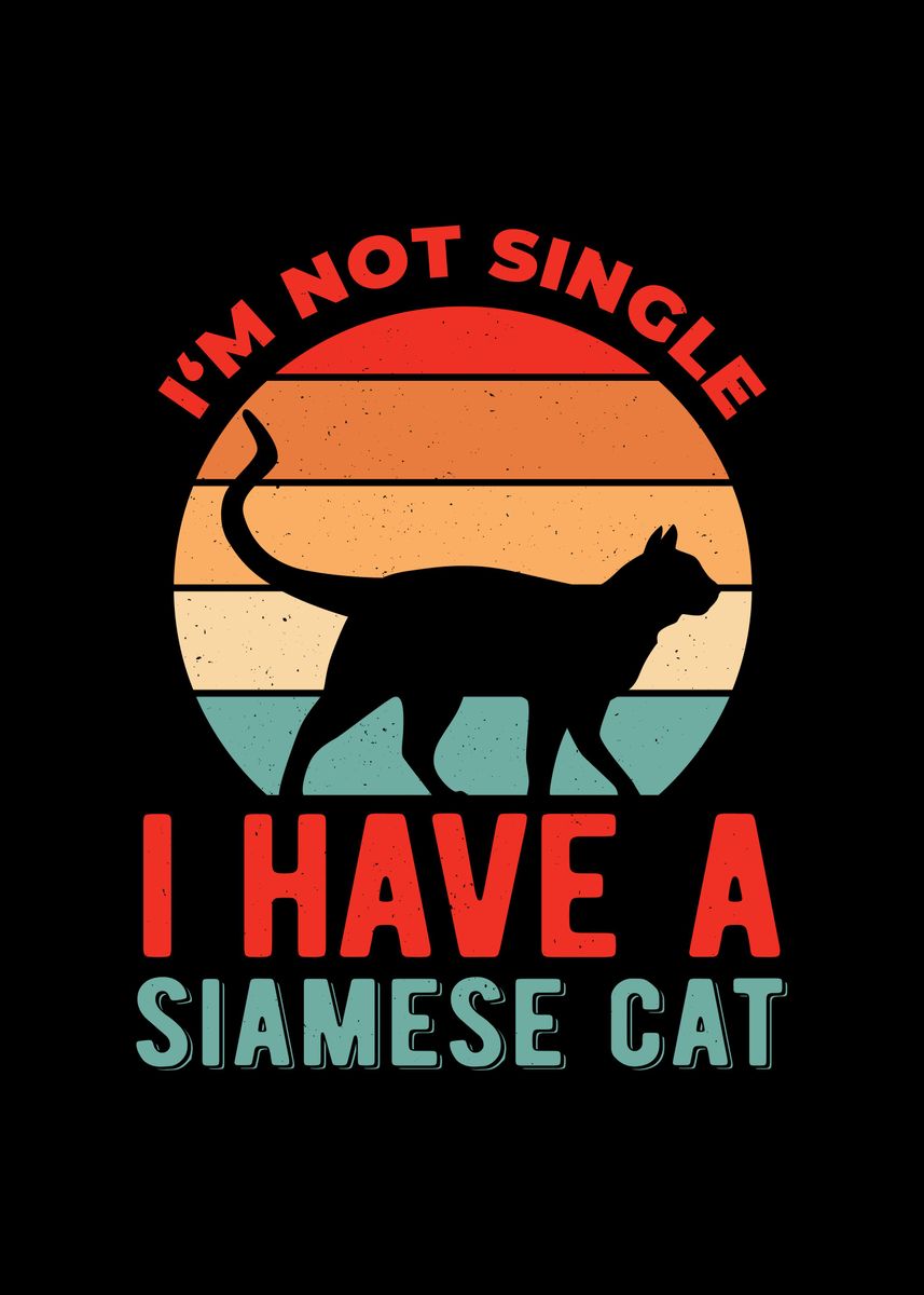 'Funny Siamese Cat' Poster by Visualz | Displate