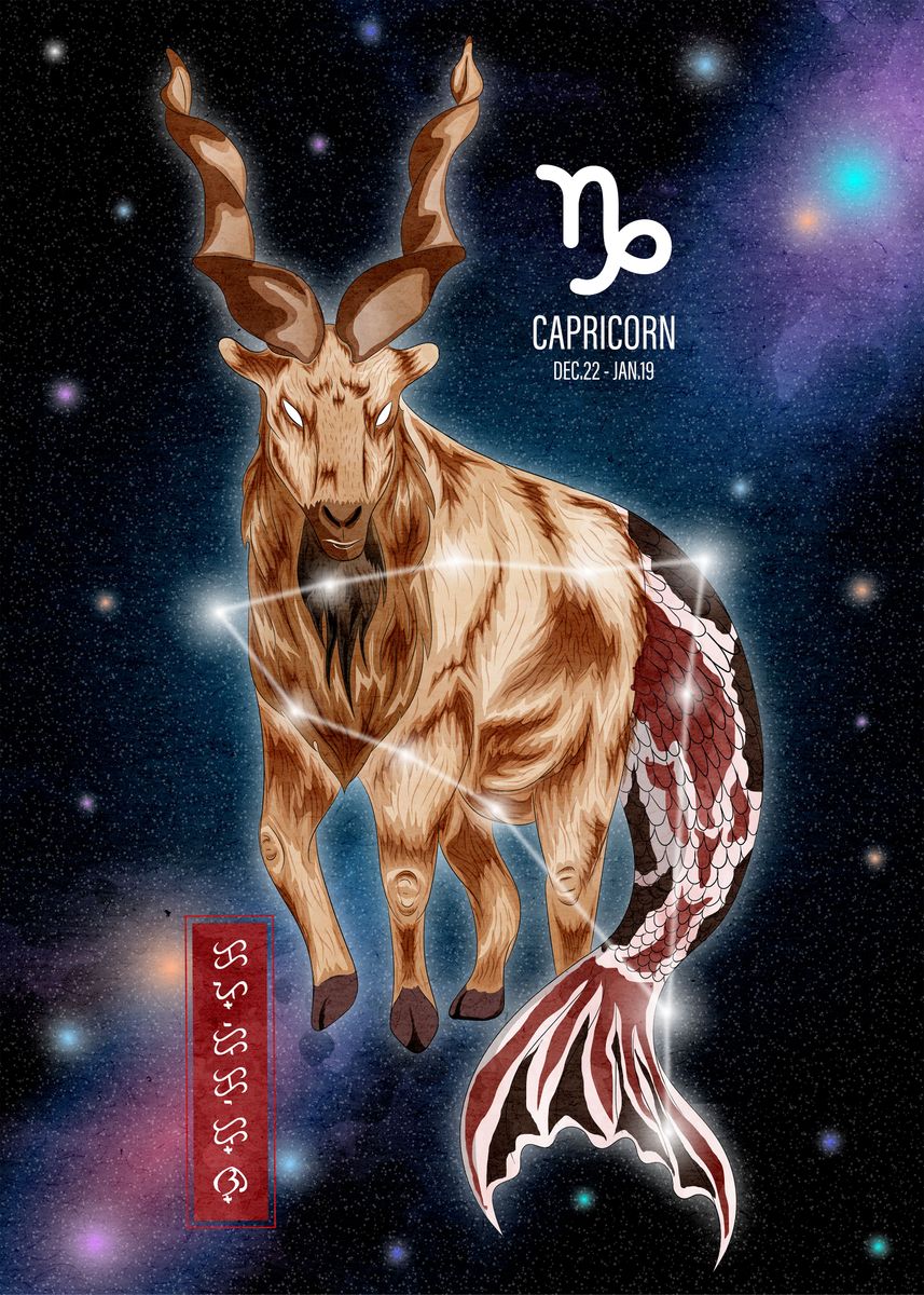 'Capricorn' Poster, picture, metal print, paint by Thor Reyes | Displate