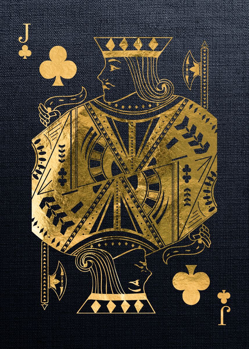 'Jack Clovers Golden card' Poster, picture, metal print, paint by Moon ...