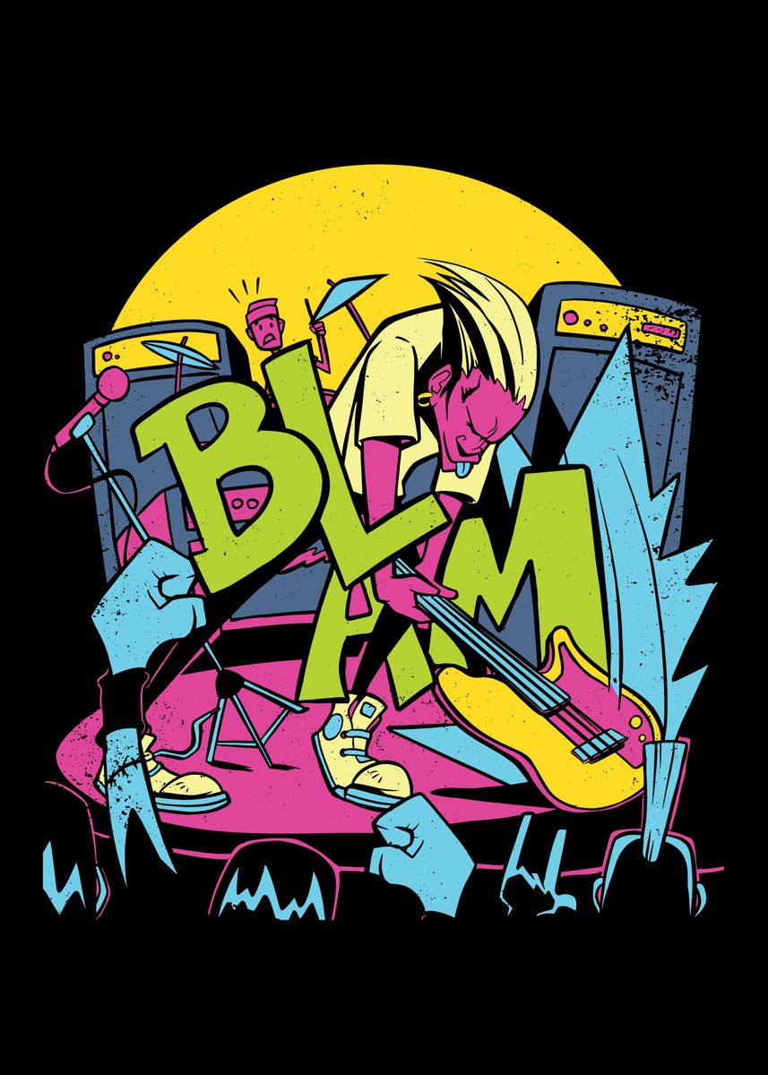 'Rocker gift' Poster, picture, metal print, paint by Stefanie Herrmann ...