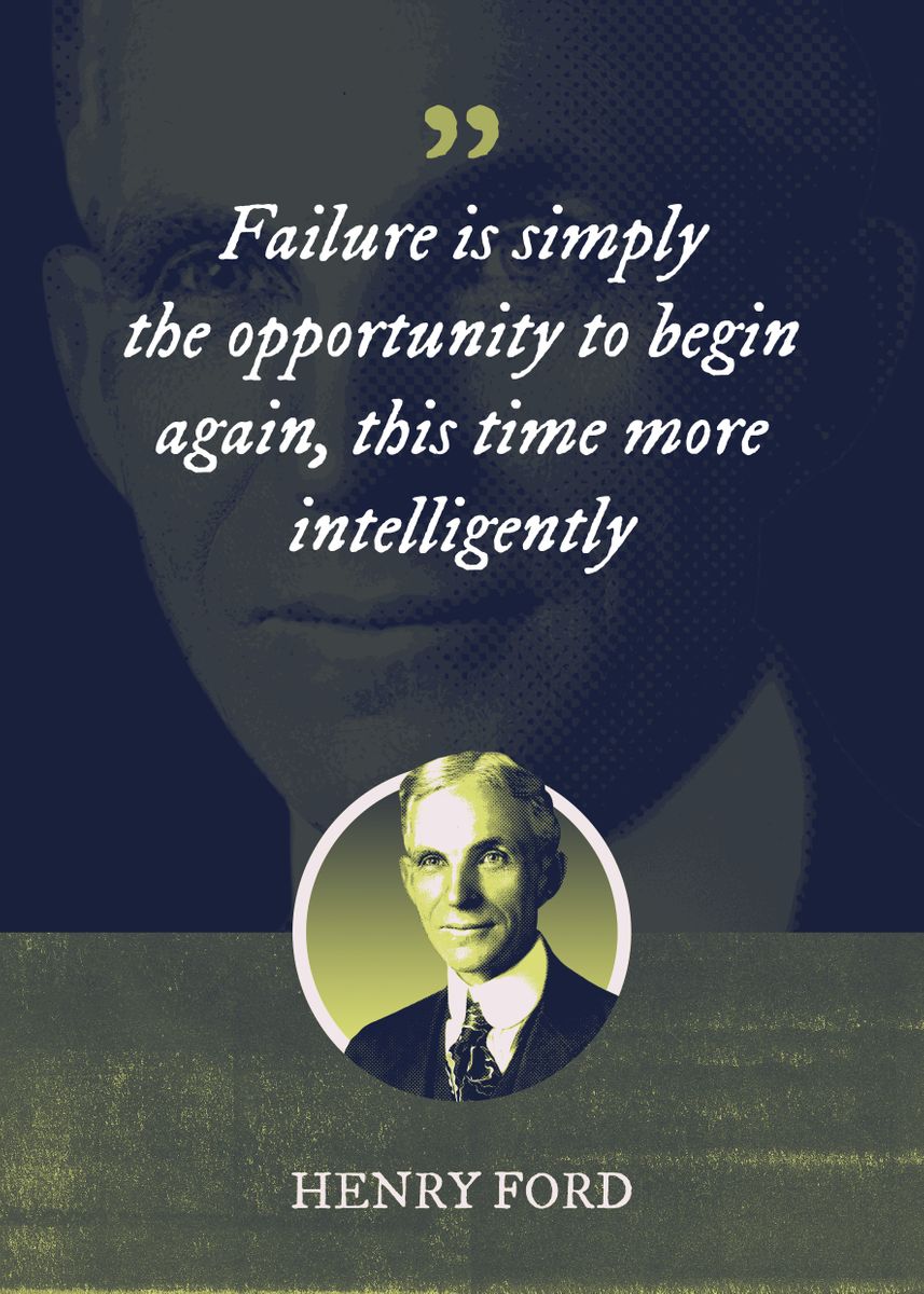'Failure is simply the' Poster, picture, metal print, paint by Syahrasi ...