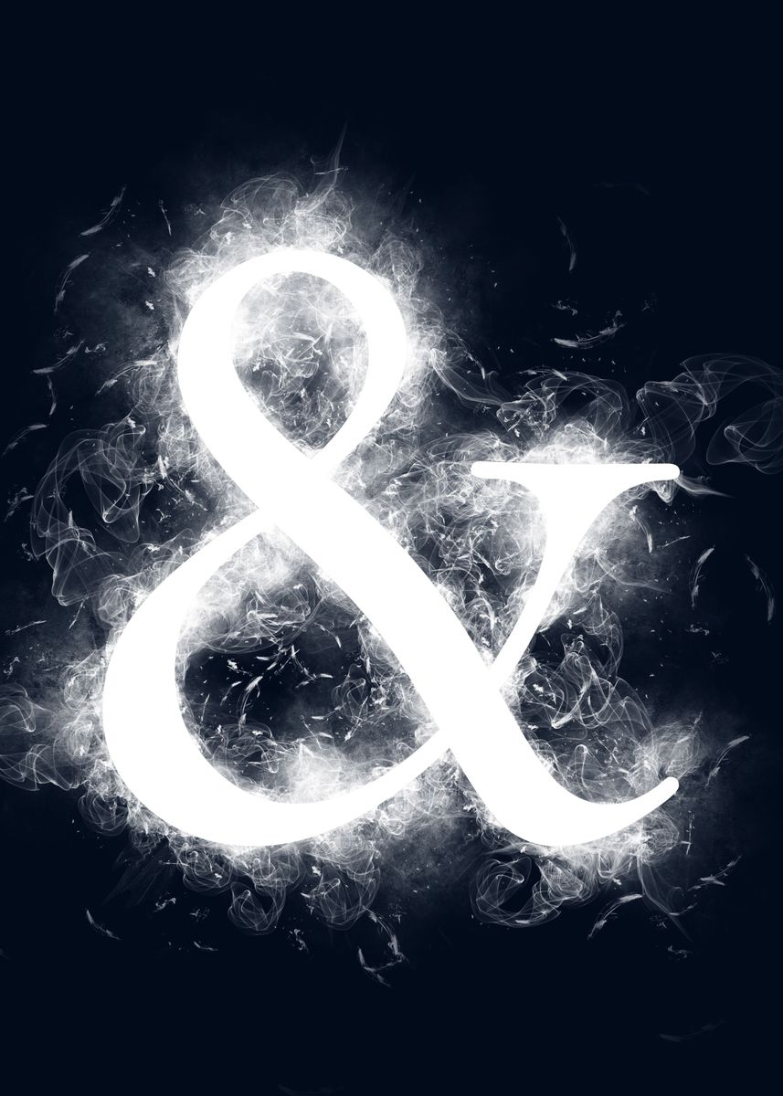 'and symbol smoky' Poster, picture, metal print, paint by Black Iris ...