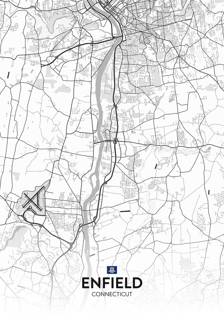 'Enfield CT' Poster by IMR Designs Displate