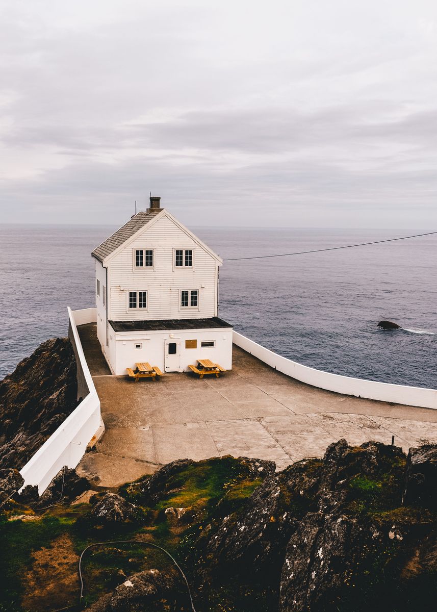 'lighthouse norway' Poster, picture, metal print, paint by Michael BB | Displate