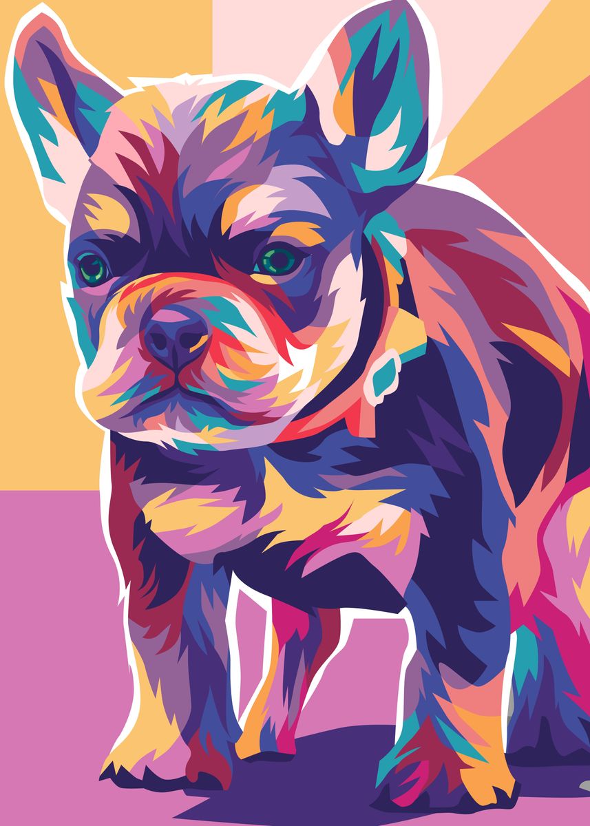 Bulldog Wpap Poster By Nurul Miftahkhul Displate