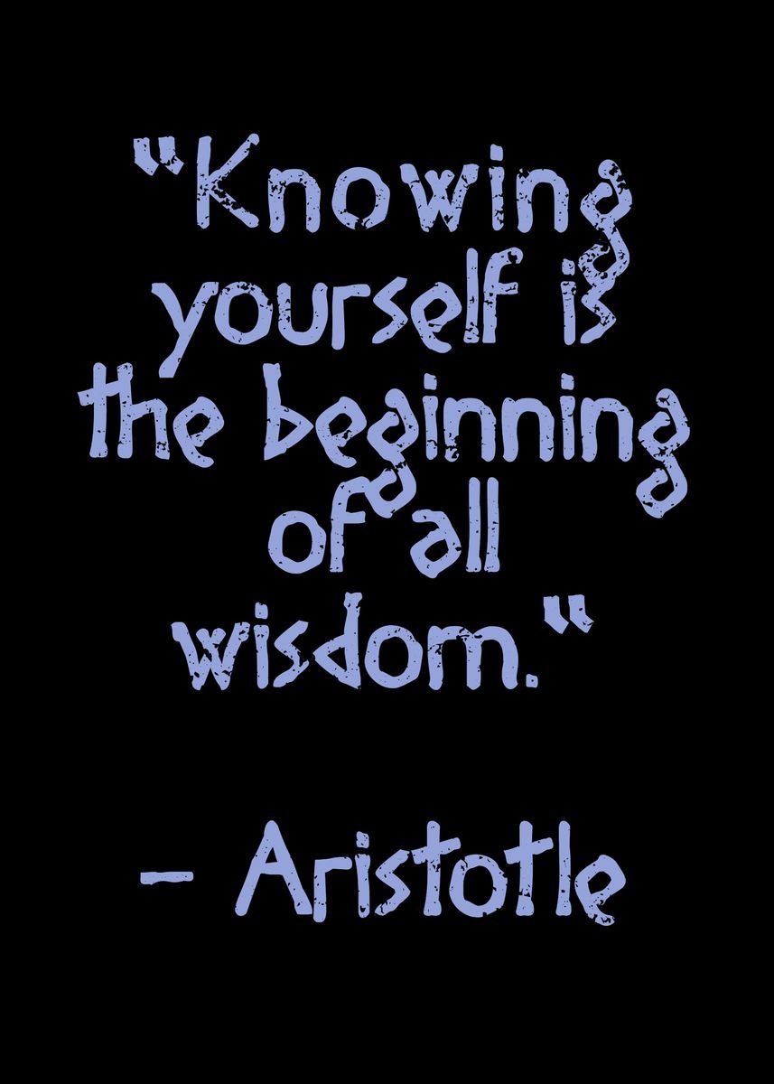 'Aristotle quote Wisdom' Poster, picture, metal print, paint by Oliver ...