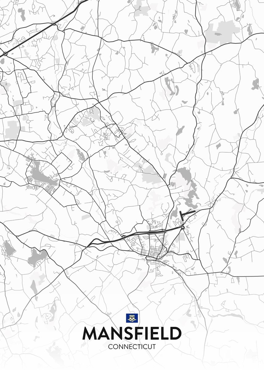 'Mansfield CT' Poster by IMR Designs Displate