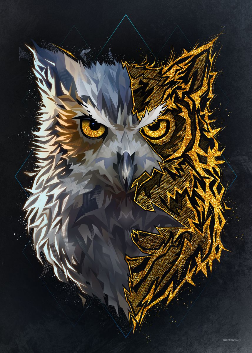 golden owl paintings