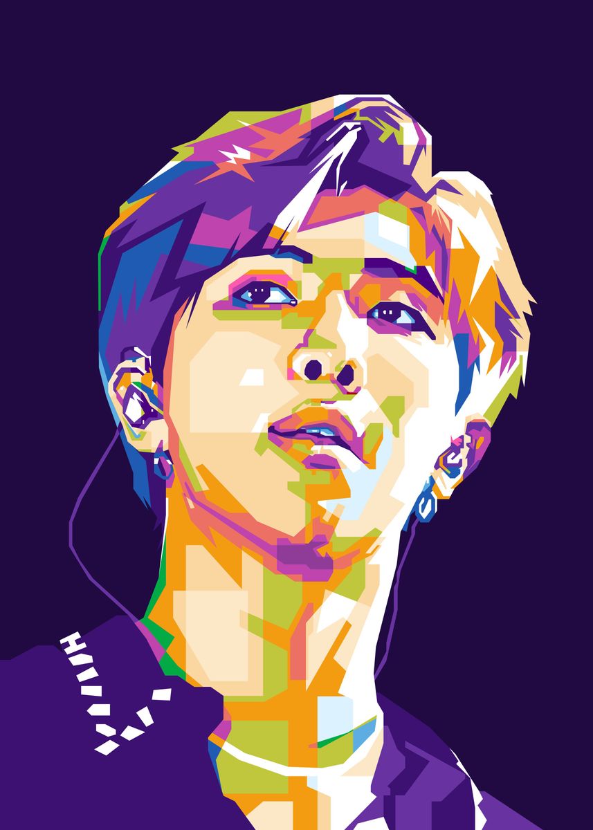 'BTS RM' Poster, picture, metal print, paint by Andrian Novaldi | Displate