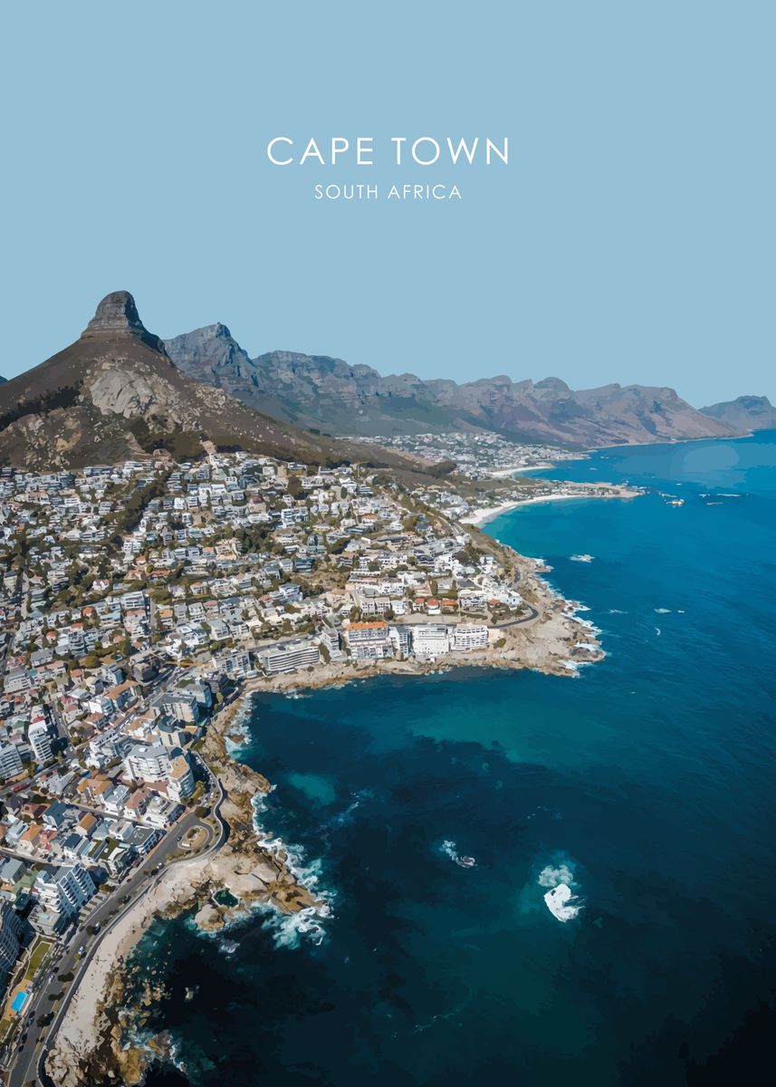 'Cape Town South Africa Art' Poster, picture, metal print, paint by Alo ...