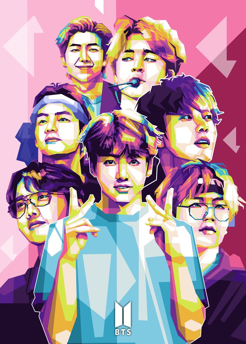 'BTS' Poster, picture, metal print, paint by Dede Wiradinata | Displate