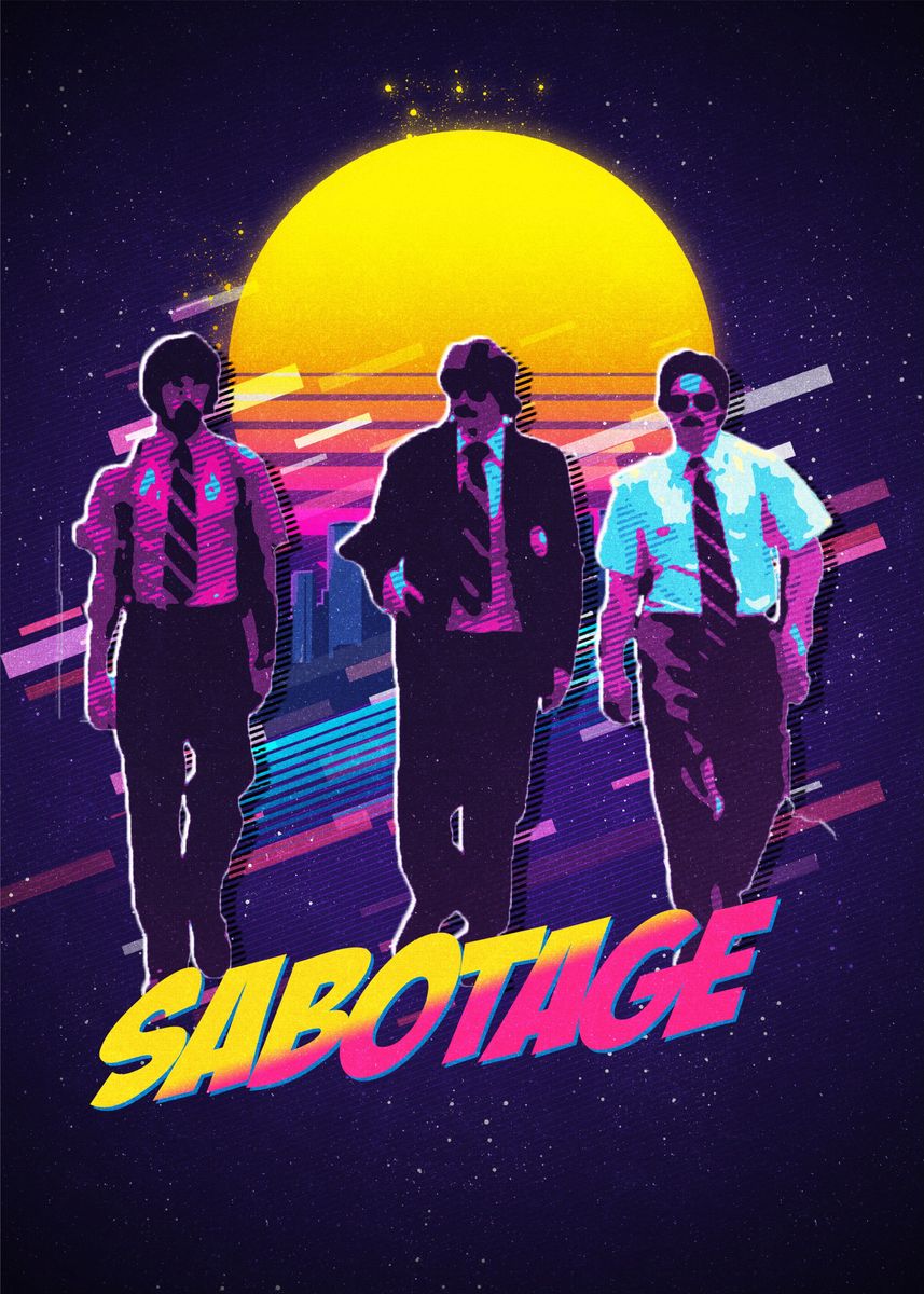 'Sabotage Bestie Boys' Poster by Wpap Artist | Displate