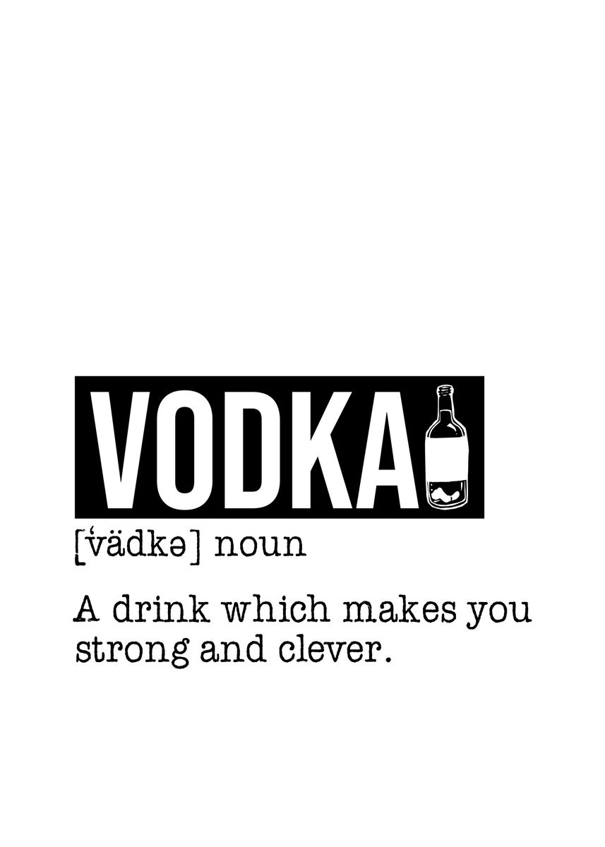 'Vodka Definition Wall Art' Poster, picture, metal print, paint by