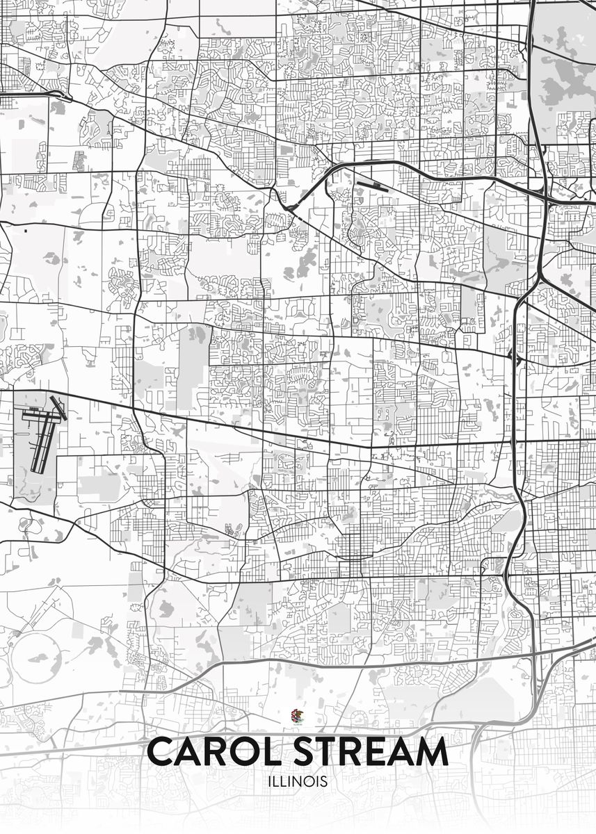 'Carol Stream IL' Poster by IMR Designs Displate