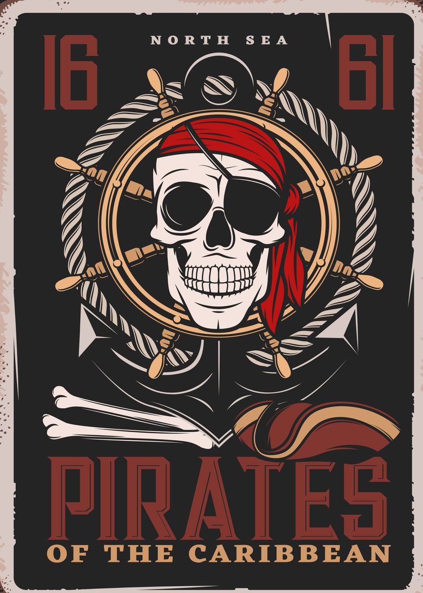  Pirates Limited Poster Artwork - Professional Wall Art  Merchandise (8x10): Posters & Prints