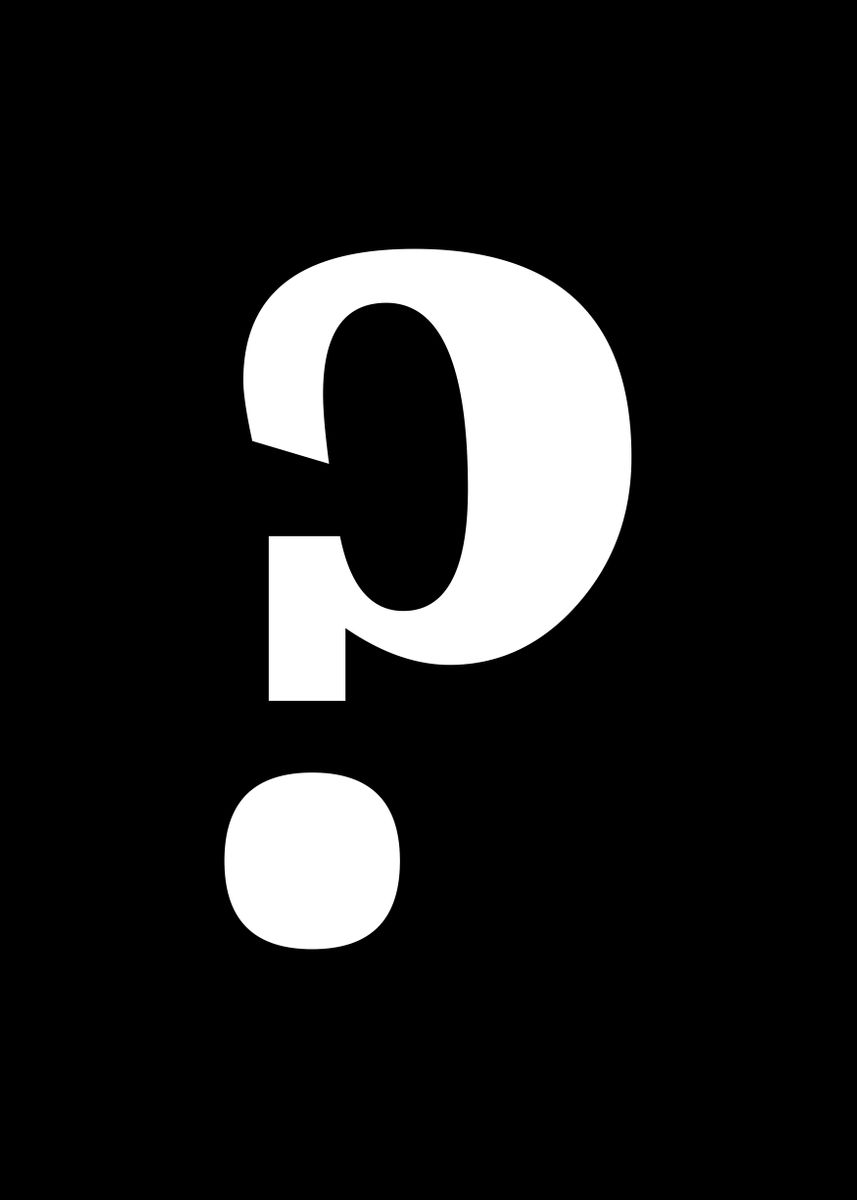 'Alphabet question mark' Poster by Leviosa Workshop | Displate