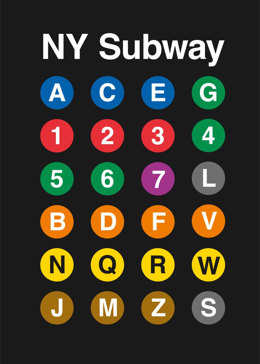 'New York Subway Line 15' Poster by Fakun | Displate