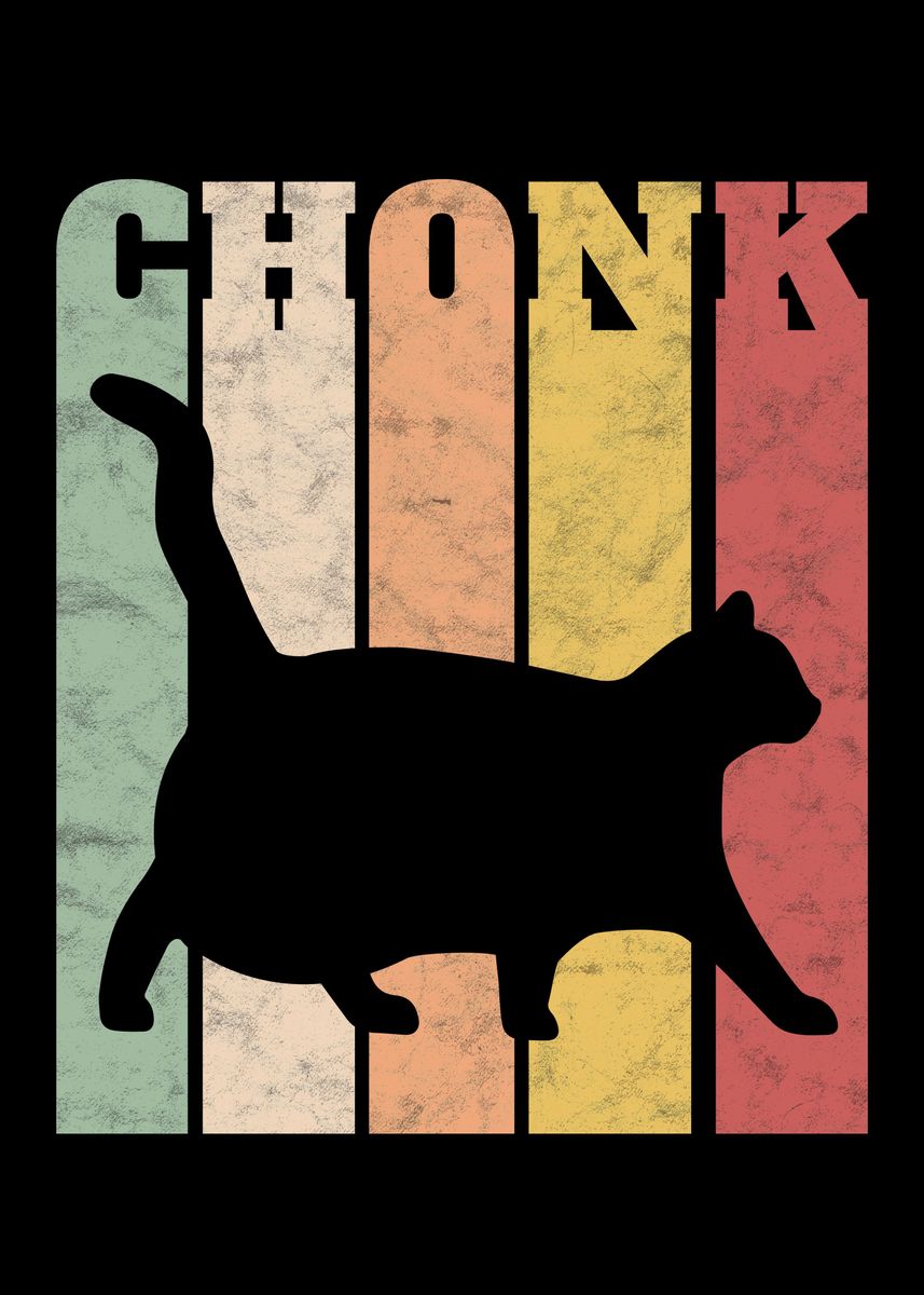 Chonk Scale Cat Meme Memes Poster By Favoriteplates Displate