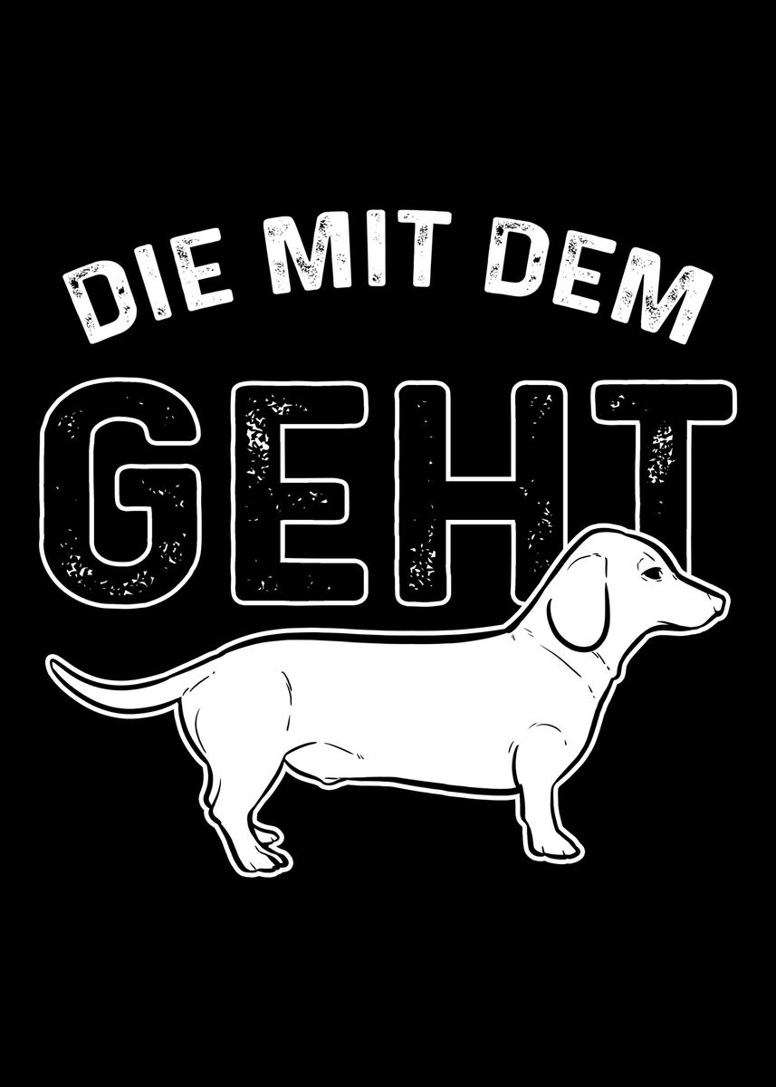 MoonWorks Berretto Invernale Da Uomo Con Scritta Umoristica 'Der Mit Dem Hund Geht'