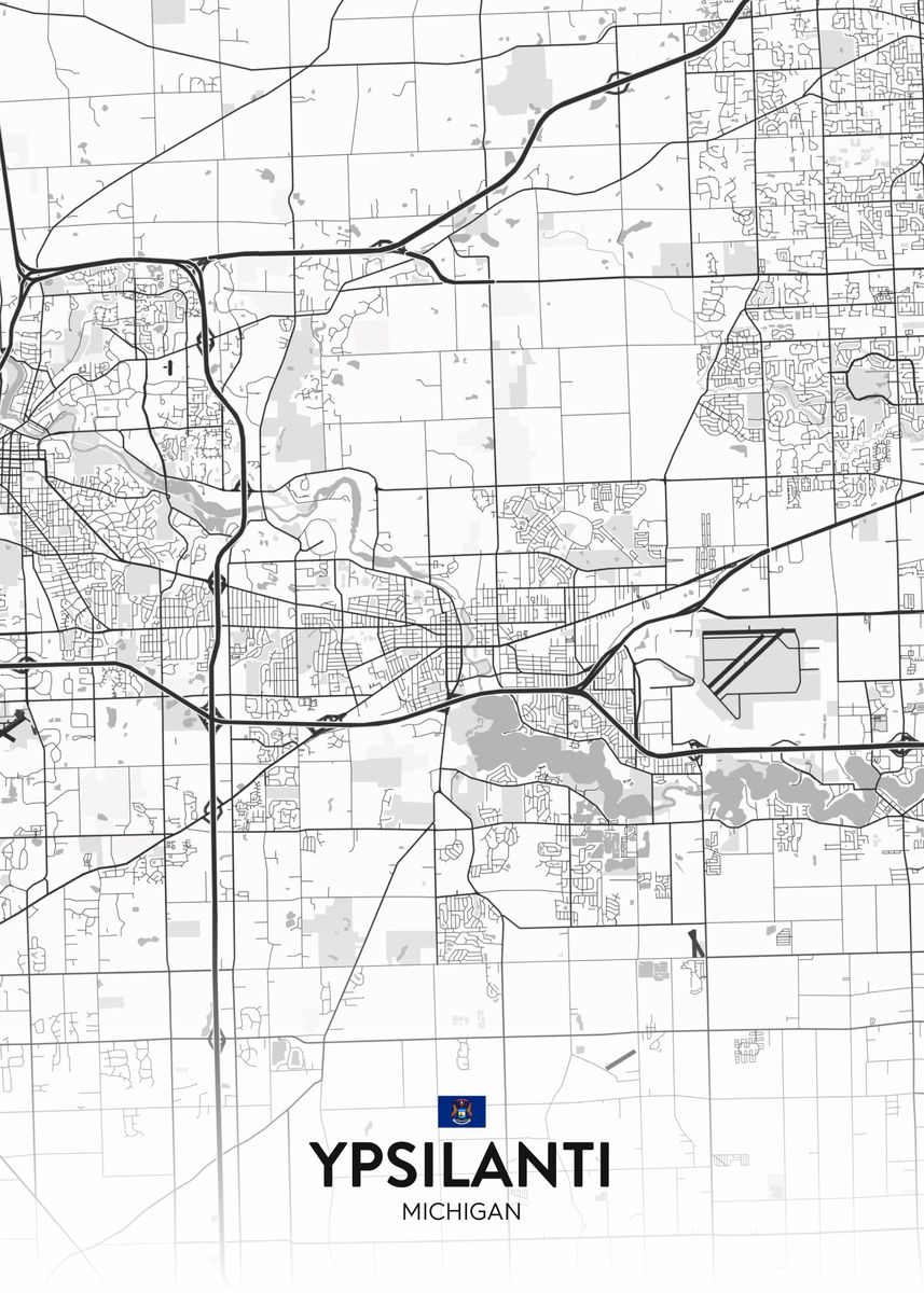 'Ypsilanti MI' Poster, picture, metal print, paint by IMR Designs