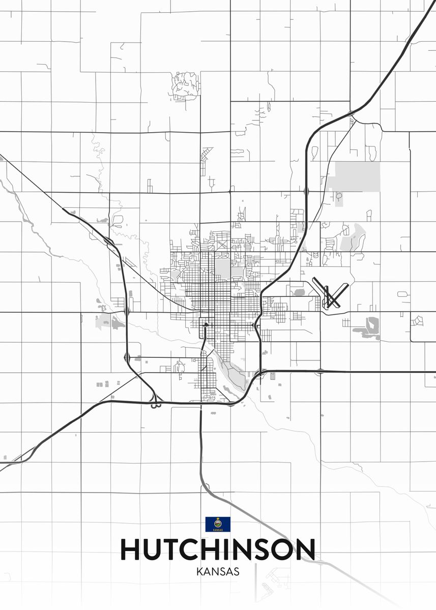 'Hutchinson KS' Poster, picture, metal print, paint by IMR Designs Displate