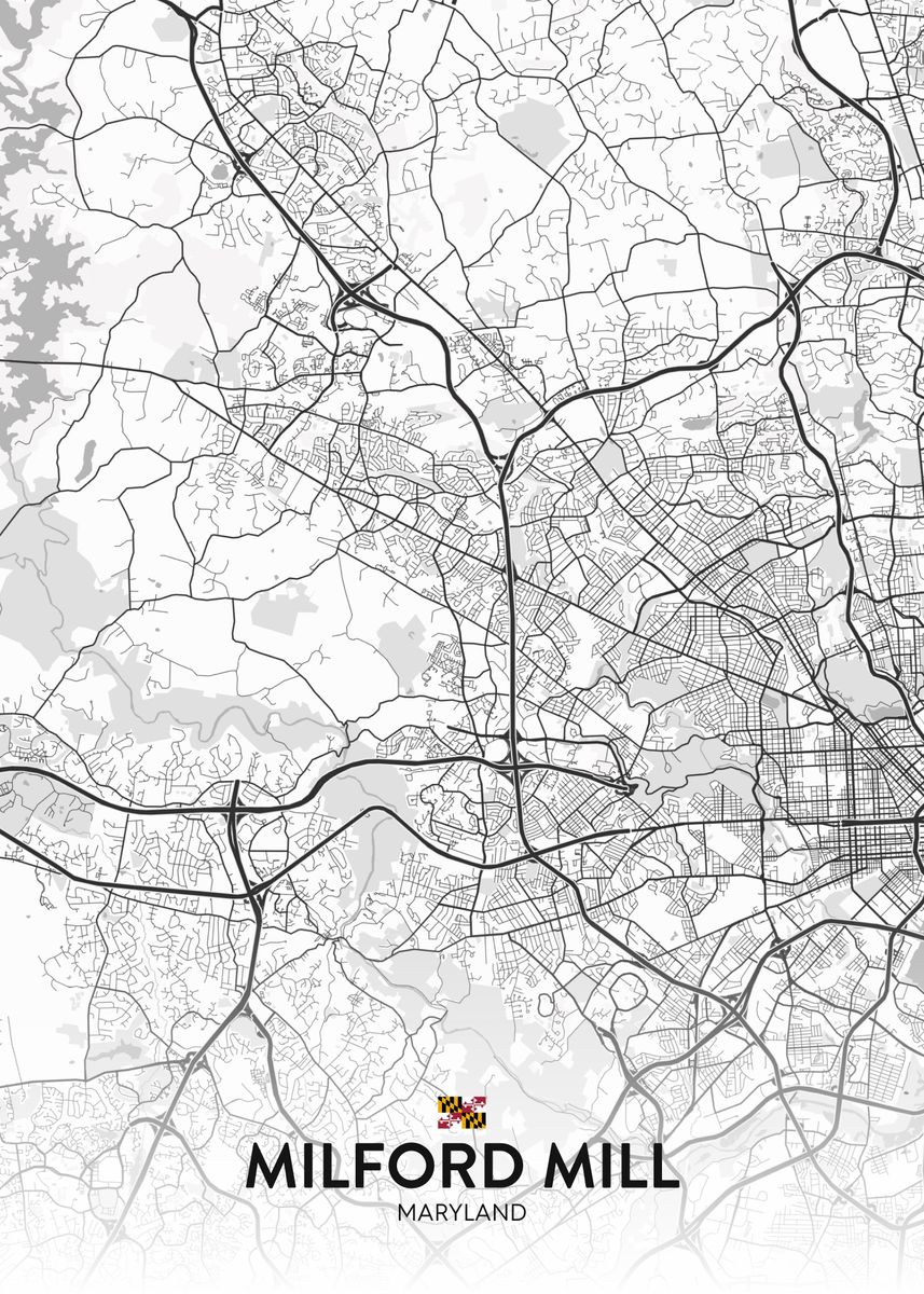 'Milford Mill MD' Poster by IMR Designs Displate