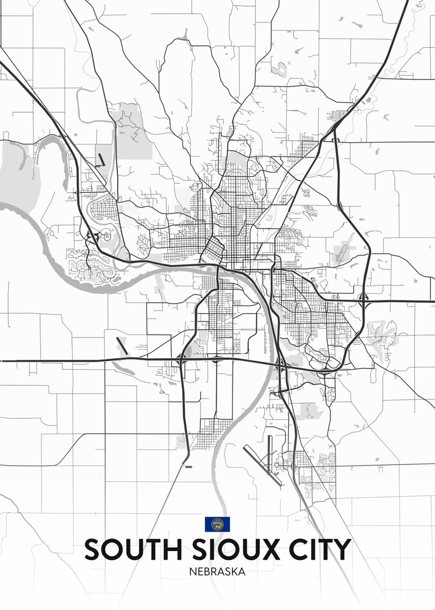 'South Sioux City NE' Poster by IMR Designs Displate