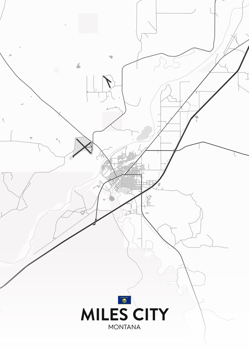 'Miles City MT' Poster by IMR Designs Displate